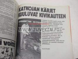 Vauhdin Maailma 1977 nr 8 -mm. Jyväskylän Suurajot 1977 opas, Keijo Rosberg, Kak&#039;spyörä Ferrari Ducati GTS 900, Luukku levällään Mäkisen tapaan, Citroenin