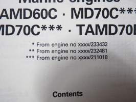 Volvo Penta TD60D,-DG,-DPP - TID60D, -DG - TD70G -GG -GPP - TID70G -GG -GPP - TAMD60C - MD70C - TMD70C - TAMD70E Industrial / Marine Diesel Engines -Workshop Manual