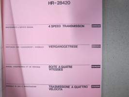 Clark HR-28420 4-Speed Transmission Maintenance &amp; Service Manual -vaihteisto, huolto-ohjekirja englanniksi