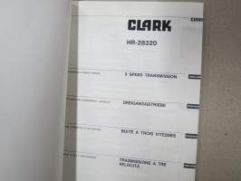 Clark HR-28320 3-Speed Transmission Maintenance &amp; Service Manual -vaihteisto, huolto-ohjekirja englanniksi