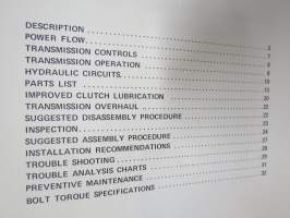 Warner 10-08 (T22) Industrial Transmission Service Manual -vaihteisto, huolto-ohjekirja englanniksi
