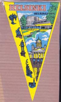 Matkailuviiri paikkakuntaviiri Helsinki- Iso viiri  25 x 14 cm.