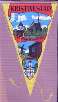 Matkailuviiri paikkakuntaviiri Kristinestad - Kristiinankaupunki - Iso viiri  27 x 15 cm.