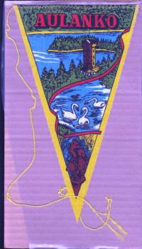 Matkailuviiri paikkakuntaviiri Aulanko - Iso viiri  27 x 15 cm.