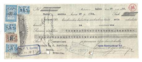 Auran Rautateollisuus - Rauma 1924, vekseli