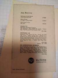 RCA VICTOR  ihailija kortti JIM REEVES 1960-luku