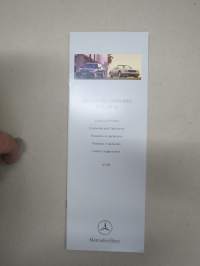 Mercedes-Benz Die S-Klasse Limousinen und der SL Lacke und Polster / Paintwork and upholstery -värimallit (03/98) -myyntiesite / brochure