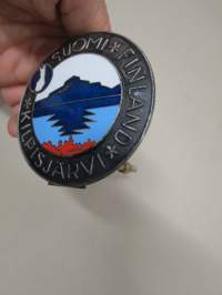 Suomi - Finland - Kilpisjärvi -auton keulamerkki, emaloitu -car tour badge