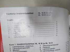 Webasto Ilmalämmityslaitteet HL 18 B, HL 18 D -käyttöohjekirja