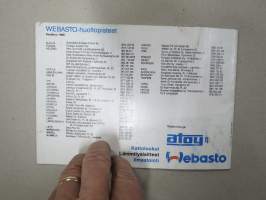 Webasto Ilmalämmityslaitteet HL 18 B, HL 18 D -käyttöohjekirja