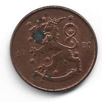 10  penniä  1920