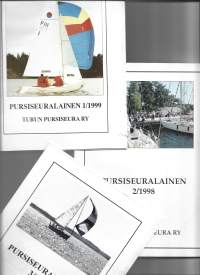 Pursiseuralainen 1998-99  lehtiä 3 kpl erä mm jäsenluettelo