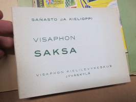 Visaphon interpret Deutch (saksa) -itsenäiseen kielenopiskeluun tarkoitettu setti, jossa kirjat ja single-levyt