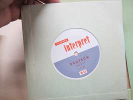 Visaphon interpret Deutch (saksa) -itsenäiseen kielenopiskeluun tarkoitettu setti, jossa kirjat ja single-levyt