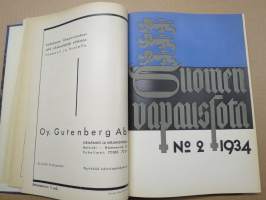 Suomen vapaussota 1935 nr 1-12 sidottu vuosikerta