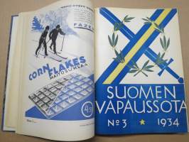 Suomen vapaussota 1935 nr 1-12 sidottu vuosikerta