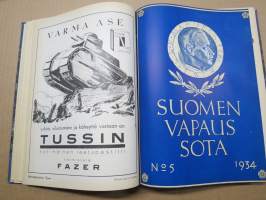 Suomen vapaussota 1935 nr 1-12 sidottu vuosikerta