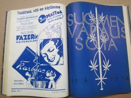 Suomen vapaussota 1935 nr 1-12 sidottu vuosikerta