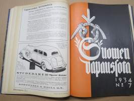 Suomen vapaussota 1935 nr 1-12 sidottu vuosikerta