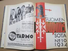 Suomen vapaussota 1935 nr 1-12 sidottu vuosikerta