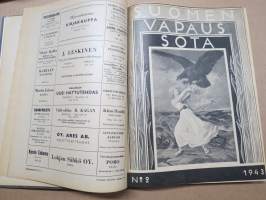 Suomen vapaussota 1943 nr 1-12 sidottu vuosikerta