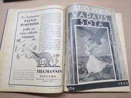 Suomen vapaussota 1943 nr 1-12 sidottu vuosikerta