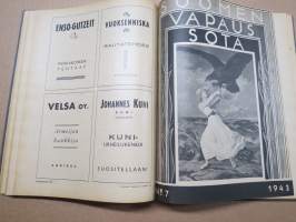 Suomen vapaussota 1943 nr 1-12 sidottu vuosikerta