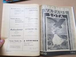 Suomen vapaussota 1943 nr 1-12 sidottu vuosikerta