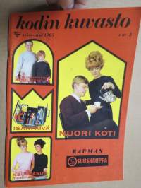 SOK Kodin kuvasto syksy-talvi 1965 nr 3 -tuoteluettelo / kuvasto, erinomaista ajankuvaa aikansa kulutushyödykkeistä ym. / postimyyntiluettelo