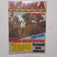 Karjala nyt 1987 nr 2  mukana jätti sateliittikarttaEI KARTTOJA MUKANA