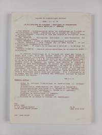 Cahiers de linguistique sociale 15/1989