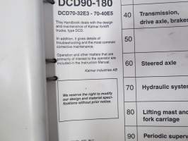 Kalmar DCD 90-180 DCD 70-32E3 - 70-40E5 trukki Technical Handbook