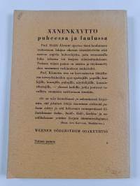 Äänenkäyttö puheessa ja laulussa