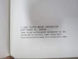 Toyota 1E, 2E, 2E-C moottorit korjauskäsikirja -tehtaan / maahantuojan alkuperäinen suomenkielinen korjaamokirja
