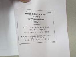 Isuzu 6WG1 Diesel Engine Parts Catalog -varaosaluettelo
