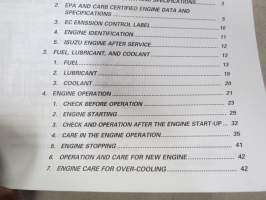 Isuzu 6WG1 Diesel Engine Instruction Manual -käyttöohjekirja