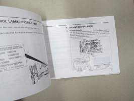 Isuzu 6WG1 Diesel Engine Instruction Manual -käyttöohjekirja