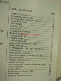TUMP 1985 Turun Moottoripyöräilijät ry -vuosijulkaisu