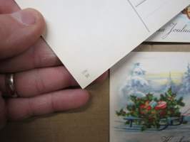 Joulukortti, joulukortit / joulukorttisarja / postikortit / postikorttisarja, käyttämättömät 9 kpl 1920-30 lukujen vaihteesta