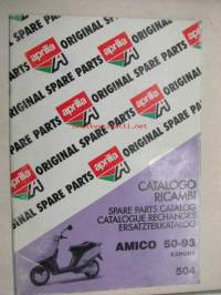Aprilia Amico 50-93 spare parts catalog -varaosaluettelo