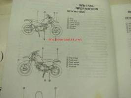 Yamaha PW50 (U) owner´s service manual -korjausohjekirja