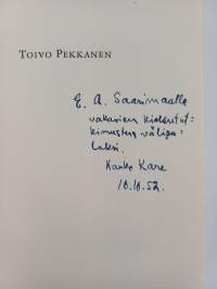 Toivo Pekkanen (signeerattu, tekijän omiste)