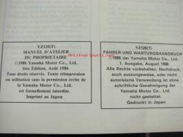 Yamaha YT125 (T) owner´s service manual -korjausohjekirja