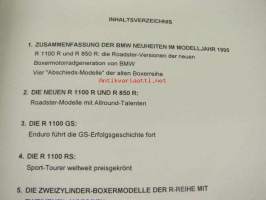 BMW Motorcycle programme 1995 / Lehdistökansio kuvineen