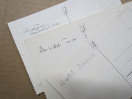 Joulukortti, joulukortit / joulukorttisarja / postikortit / postikorttisarja, käyttämättömät 11 kpl 1940-50 lukujen vaihde, taiteilijat Anders Olsson &amp; Jenny Nyström