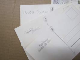 Joulukortti, joulukortit / joulukorttisarja / postikortit / postikorttisarja, käyttämättömät 11 kpl 1940-50 lukujen vaihde, taiteilijat Anders Olsson &amp; Jenny Nyström