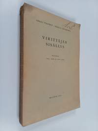 Virittäjän sisällys vuosina 1883, 1886 ja 1897-1946