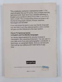 NFTU&#039;s film &amp; TV technical terms in English and five Nordic languages Film &amp; TV-tekniske termer på engelsk og fem nordiske sprog = Filmi &amp; TV-tekniset termit engl...