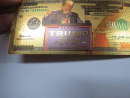 One Million (1 000 000) Dollars - United States - Donald Trump 2024 - Keep America Great - Gold foil novelty note -keräilyseteli 24 K kullattu seteli, leikkirahaa