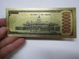 One Million (1 000 000) Dollars - United States - Donald Trump 2024 - Keep America Great - Gold foil novelty note -keräilyseteli 24 K kullattu seteli, leikkirahaa